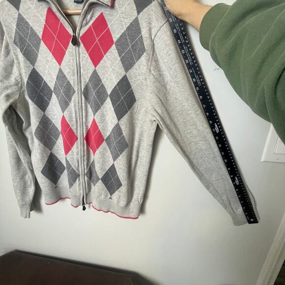 Brooks Brothers Men's Supima Cotton Cardigan Size Large Argyle Print Academic - Picture 10 of 11